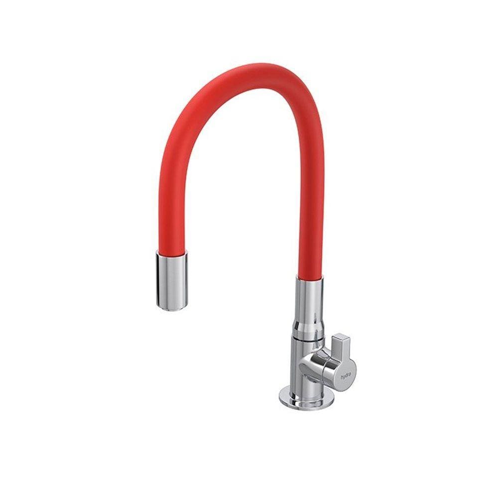 Torneira Hydra HydraMotion Flexível de Bancada Vermelha
