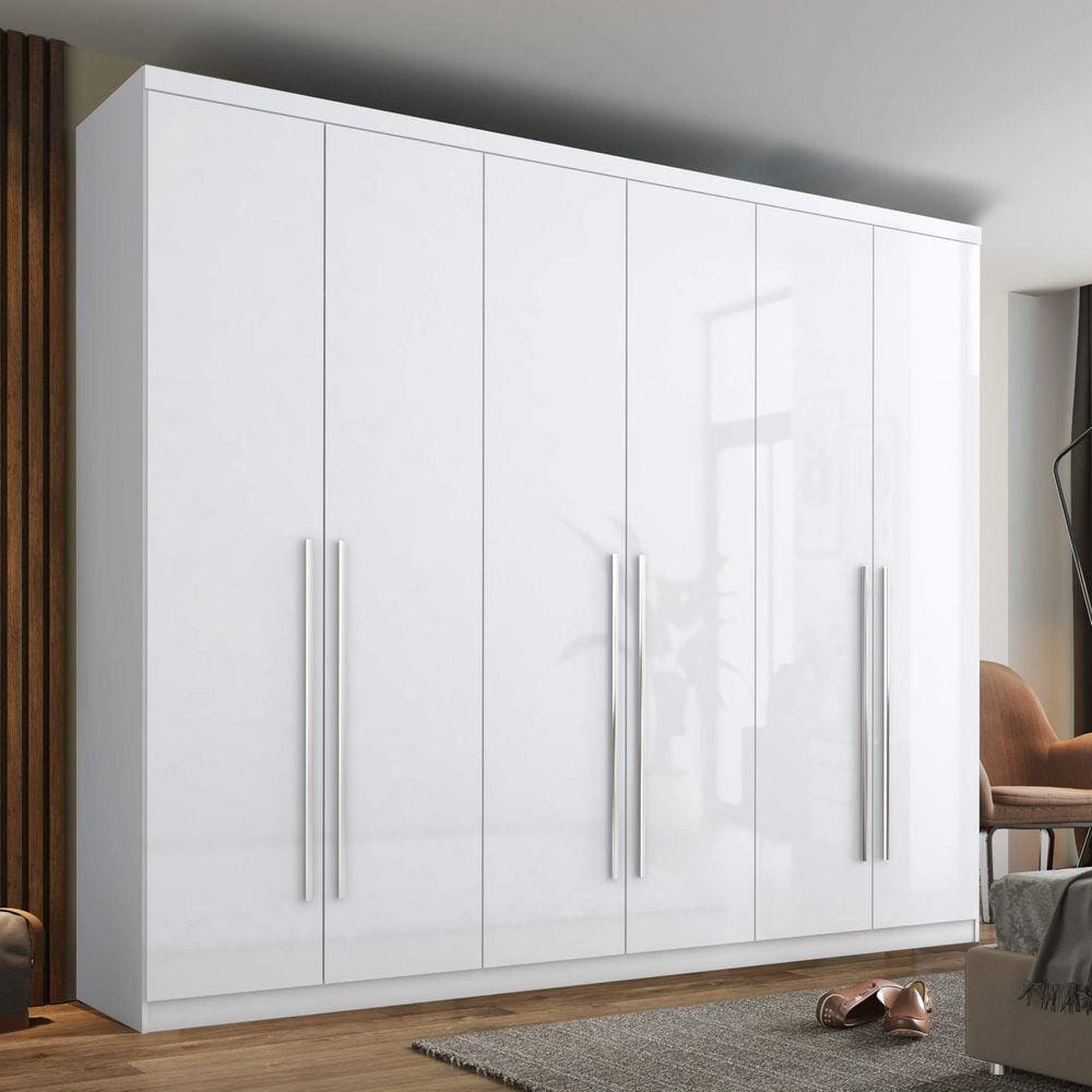 Guarda Roupa 6 Portas Valência Espresso Móveis Branco