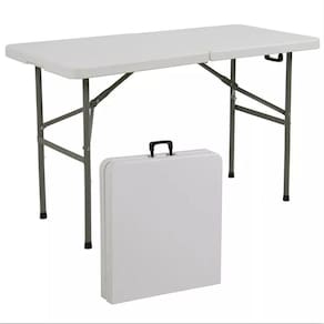 Mesa Maleta Branca Dobrável 1,22m