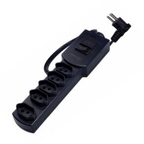 Filtro De Linha 5 Tomadas Cabo 1M5 Preto Bivolt