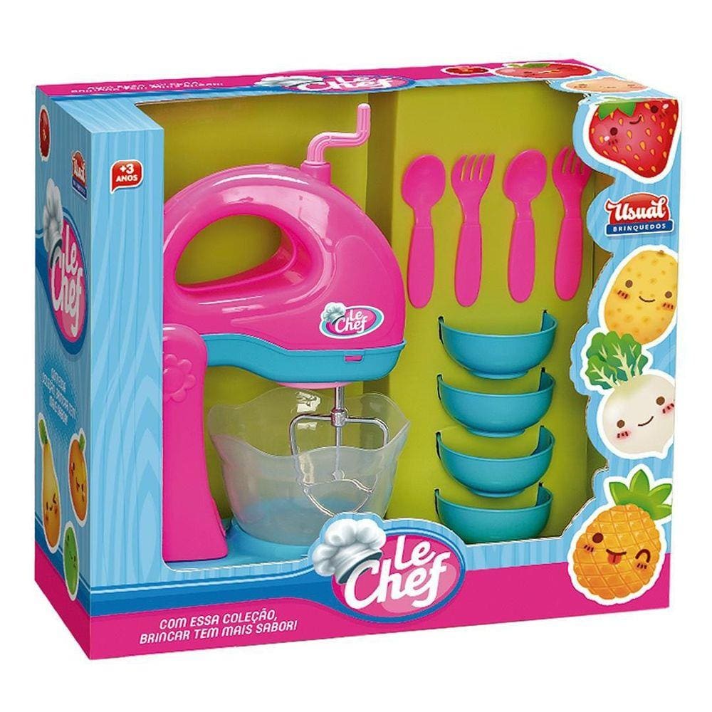 Kit Batedeira Infantil Le Chef Cozinha 312 Brinquedos Usual