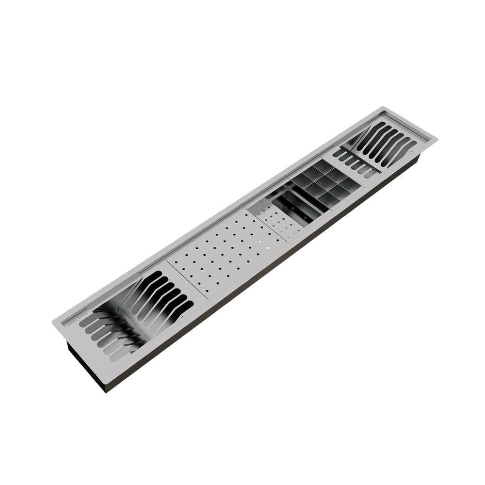 Calha Úmida Canal Equipado Escorredor Louça Embutido Cozinha