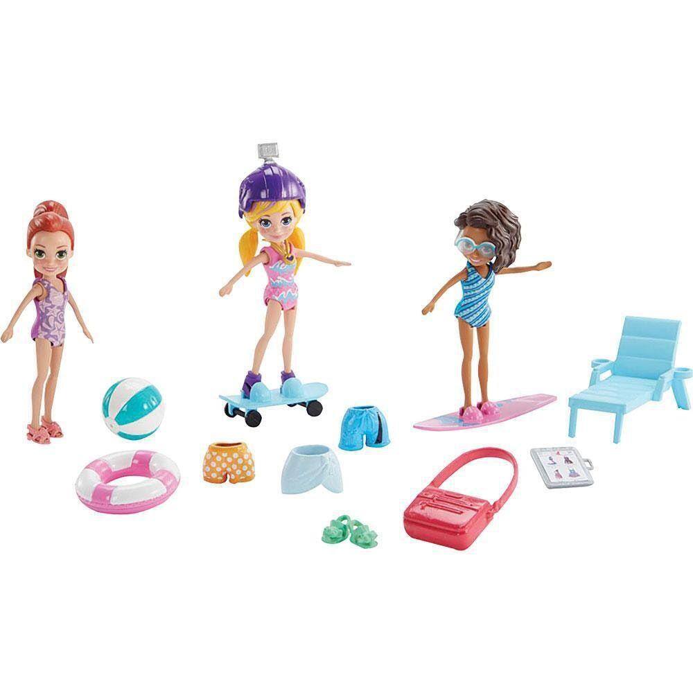 Boneca Polly Pocket Helicóptero de Aventura - com Acessórios Mattel