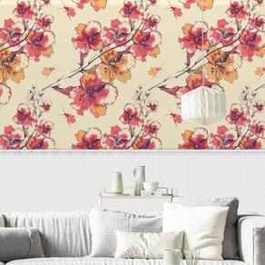 Papel De Parede Adesivo Vinílico Lavável Floral 0078