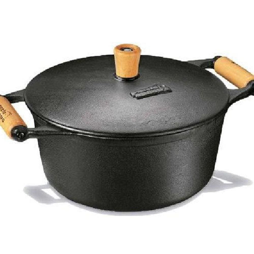 Panela Caçarola De Ferro 4,5 Litros 27x11cm Panela Mineira