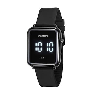 Relógio Masculino Mondaine Preto Led Branco