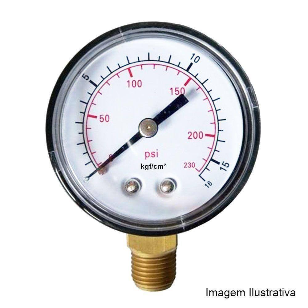 Manometro Caixa Aco Carbono Interno De Latao O100mm Classe B Escala ...