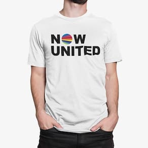 Camiseta ECF Masculina Now United Manga Curta Branca Poliester