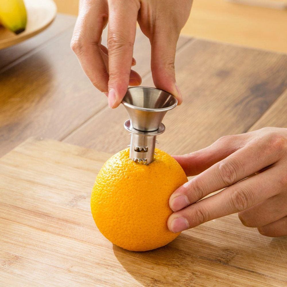 Espremedor Extrator de Suco de Limão e Laranja, tubular em inox - Espremedor de Limão