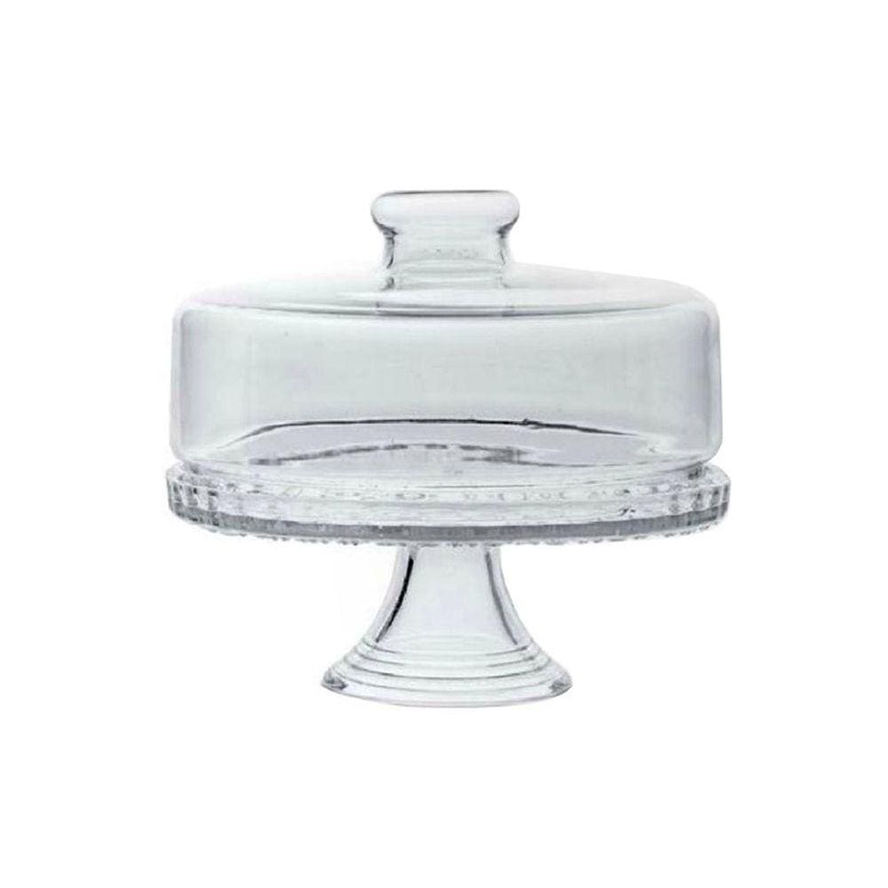 Boleira Com Tampa e Pedestal, Prato Para Bolo De Vidro - Colonial