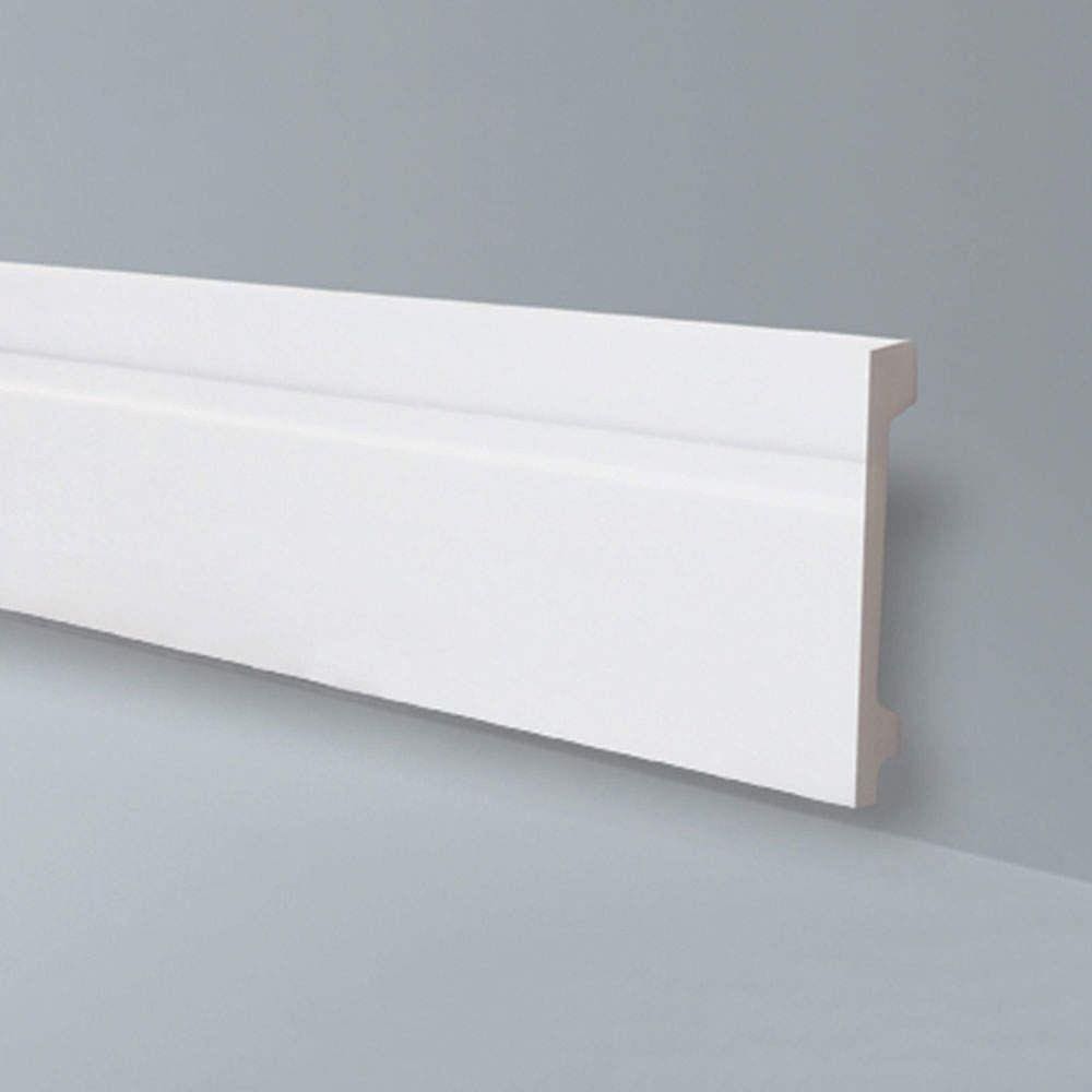 Rodapé GART de Poliestireno FB20 18mmx20cm Metro Linear - caixa com 2,44 Unidade - Branco