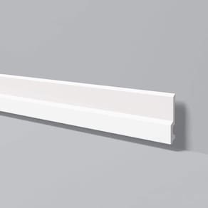 Rodapé GART de Poliestireno FD22 18mmx13cm Metro Linear - caixa com 2,44 Unidade - Branco