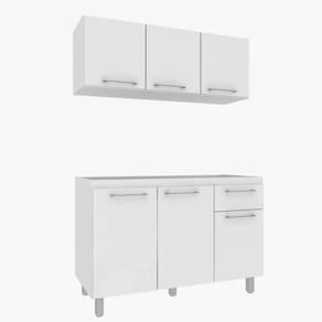 Cozinha Compacta 2 Peças 6 Portas J Carvalho Branco