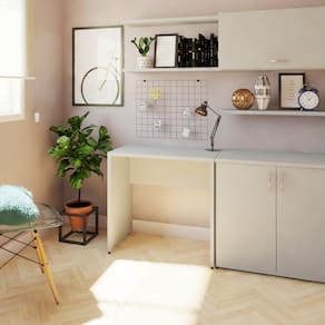 Mesa Reta Corp 25mm 90 cm 47 cm Bramov Móveis Cinza Cristal