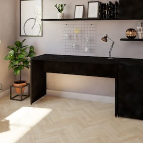 Mesa Reta Corp 25mm 130 cm Bramov Móveis Preto