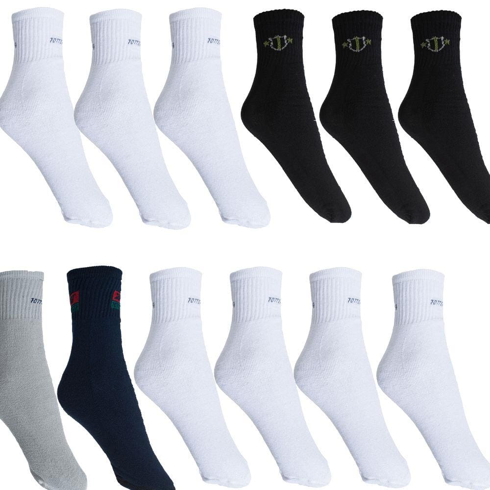Kit 12 Meia Masculina de Algodão Cano Longo | 8080