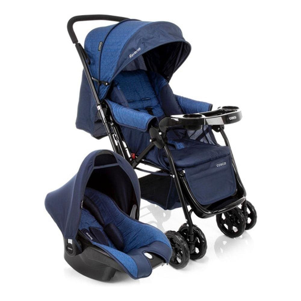 Travel System Reverse Cosco - Azul Rajado