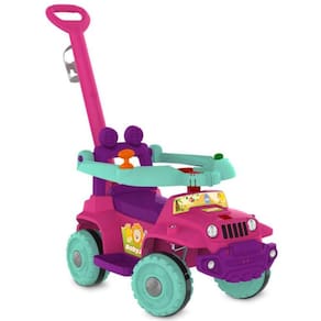 BabyJipe Bandeirante até 25KG 10859 Passeio e Andador com Suporte para Garrafa - Rosa