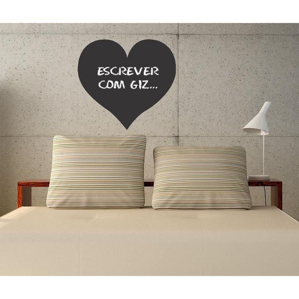 Adesivo Decorativo de Parede Lousa Coração escreve com Giz