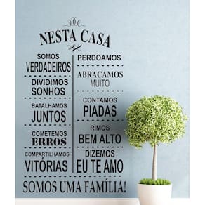 Decoração de Parede Frase Nesta Casa para Cozinha e Sala