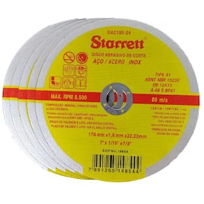 Disco de Corte Fino 7 X 1.6 mm DAC180-24 Starret 25 Unidades