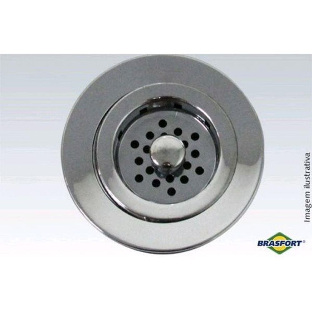 Valvula Para Pia Americana 3.1/2” ABS Cromado Brasfort