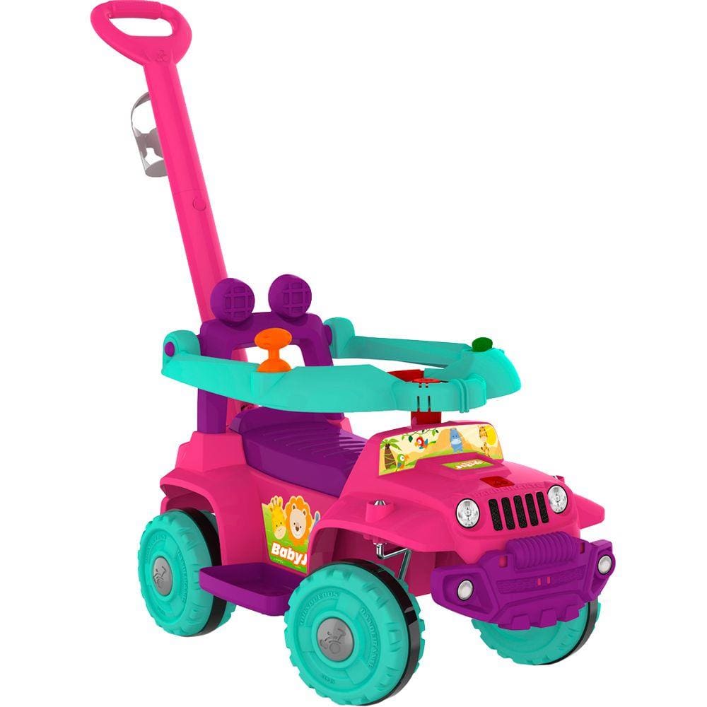Passo a Passo Infantil Bandeirante Babyjipe - 2 em 1 - Rosa/Lilás