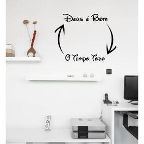 Adesivo Decorativo De Parede Frase Deus E Bom O Tempo Todo