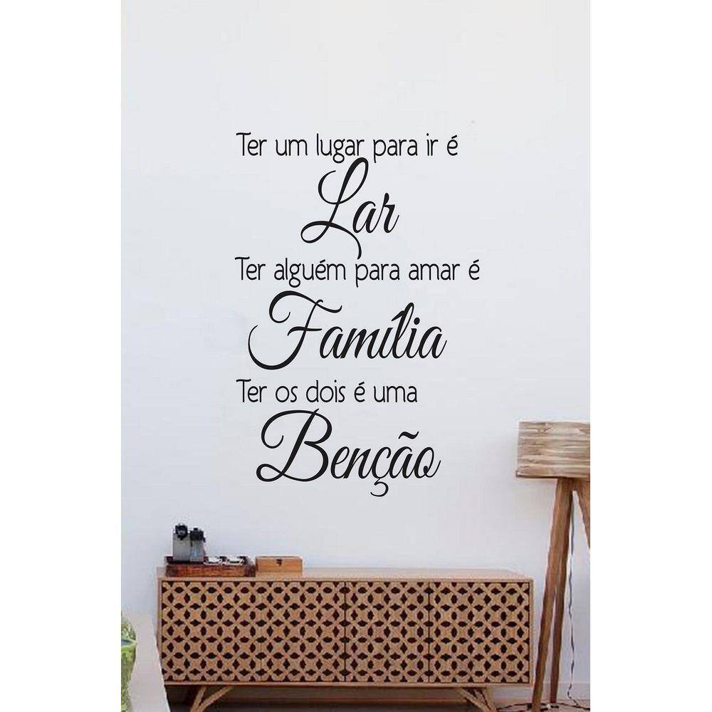 Adesivo De Decoração Parede Frase Ter Um Lugar Para Ir É Lar