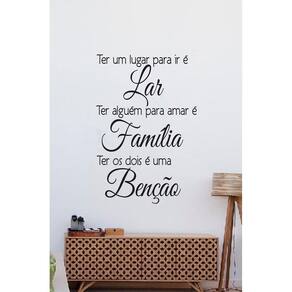 Adesivo De Decoração Parede Frase Ter Um Lugar Para Ir É Lar