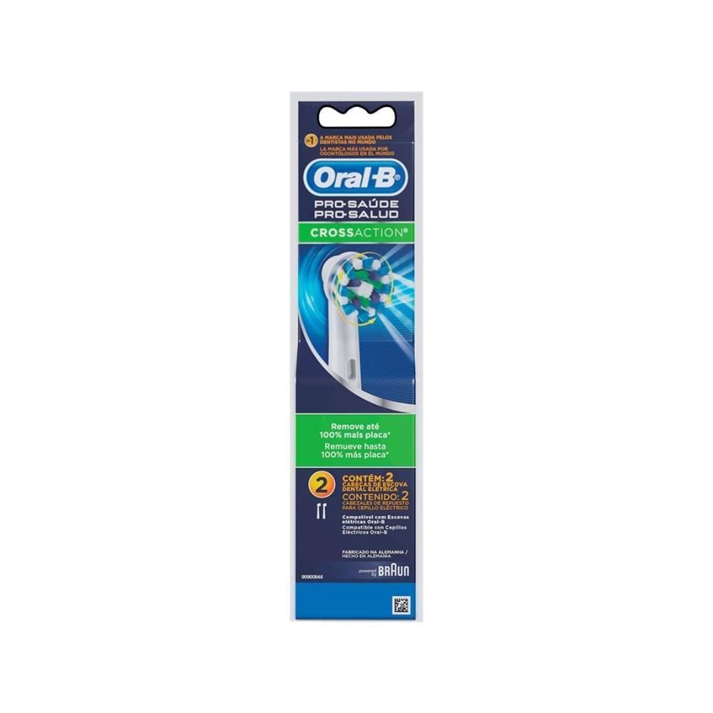 Refil Escova Elétrica Oral-B Pro-Saúde Cross Action c/ 2 Unidades