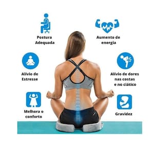 Almofada Anatômica Protetor De Cóccix Capa C/ Ziper Supemedy