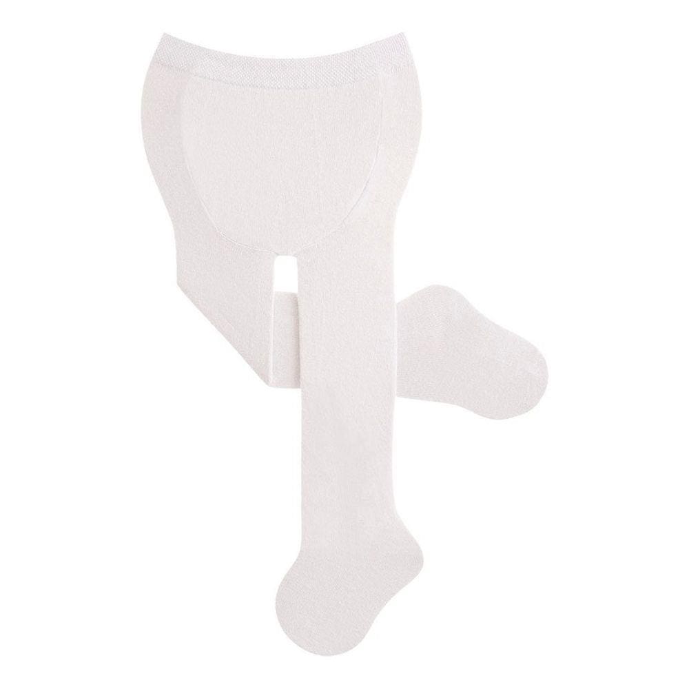 Meia Calça De Algodão Tam 00 A 16 Off White Pimpolho 8388
