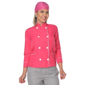 Dolmã Chef Cozinha Feminino Oxford