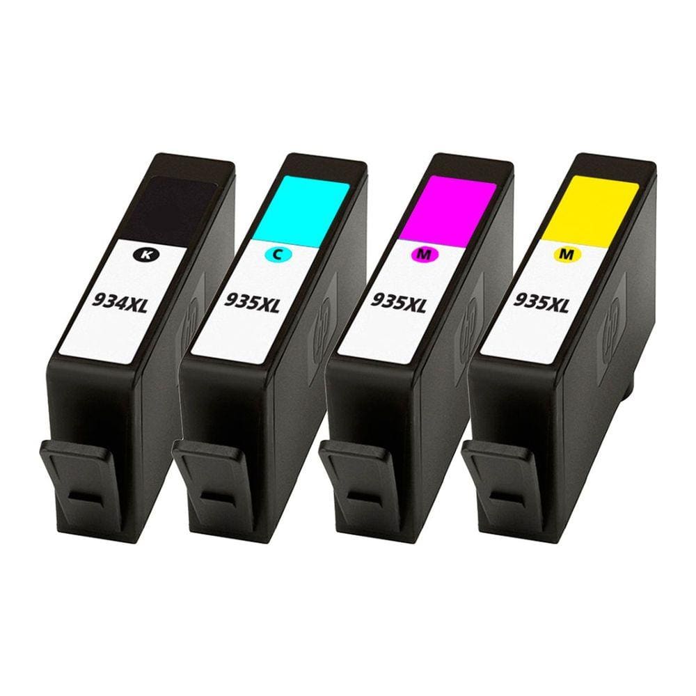 Kit 4 Cartucho Jato de Tinta para HP 934XL 935XL - Impressoras HP 6830 E3E02A 6230 E3E03A CMYK