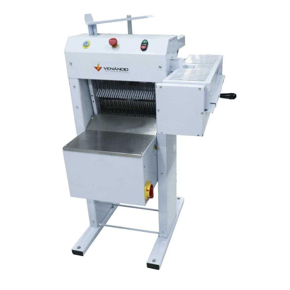 Fatiadeira de Pão 12mm  COM DESCASCADOR NR12  FPSDV12NR  Met. Venâncio