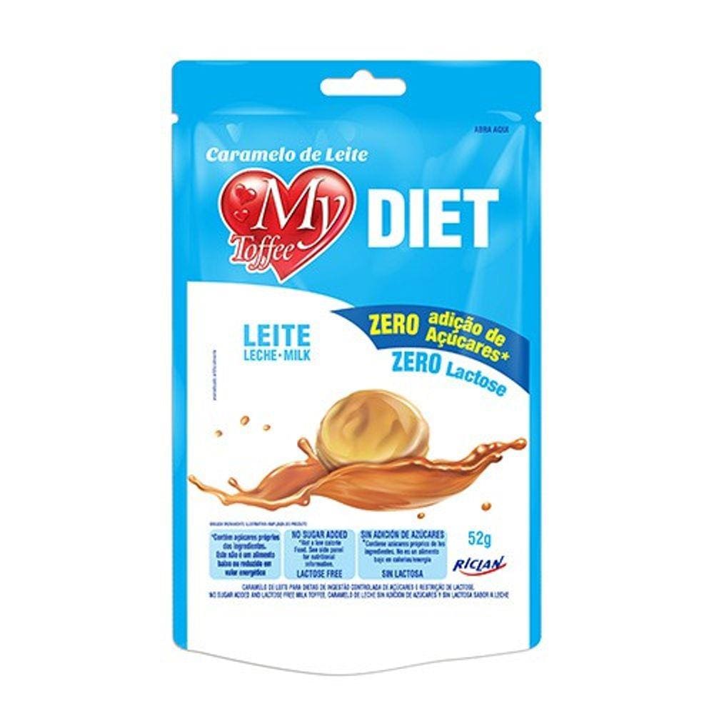 Bala My Toffee Leite Diet Zero Lactose 52g