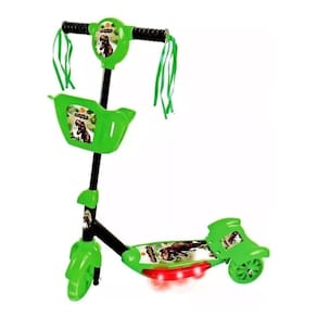 Patinete Infantil 3 Rodas Musical Luz e Som Dinossauro - Dmtoys