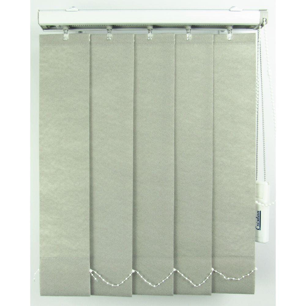 Persiana Vertical Em Tecido Blackout Crisdan Largura 1,50 X 1,50 Altura Cinza