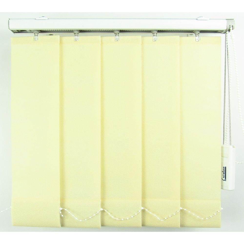 Persiana Vertical Em Tecido Crisdan Largura 2,20 X 1,60 Altura Creme