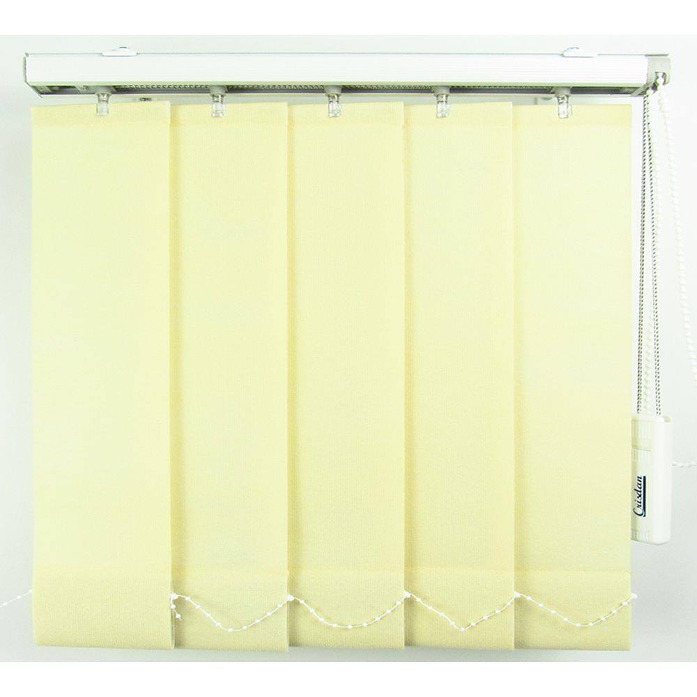 Persiana Vertical Em Tecido Crisdan Largura 2,00 X 2,20 Altura Creme