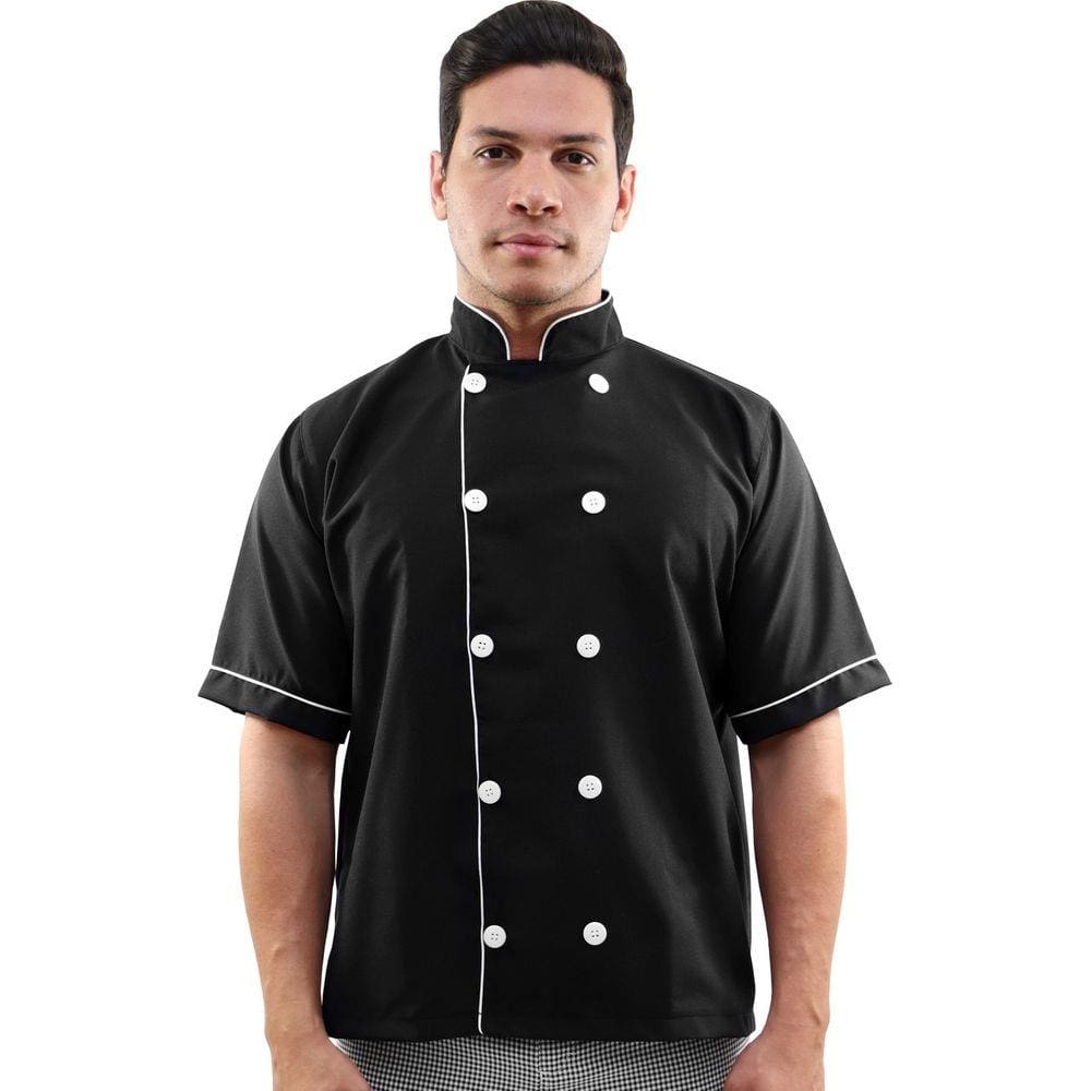 Dolmã Chef Cozinha Masculino Manga Curta