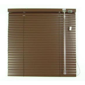 Persiana Horizontal 25Mm Alumínio Crisdan Sem Furos Aparente Largura 1,00 X 1,40 Altura Chocolate