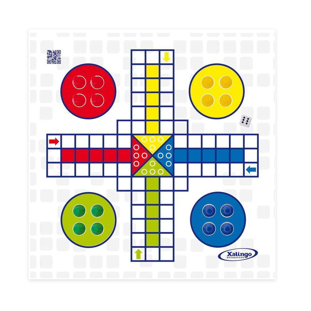 Jogo de Tabuleiro Ludo, Coluna, 2201, Multicor