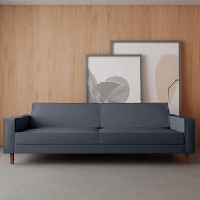 Sofá 4 Lugares Square Neo Cinza Claro/Cinza Chumbo