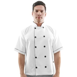 Dolmã Chef Cozinha Masculino Manga Curta