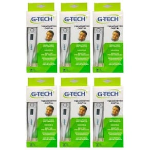 Kit 6 Termômetro Digital G-Tech Com Deslig Aut Th1027 Branco