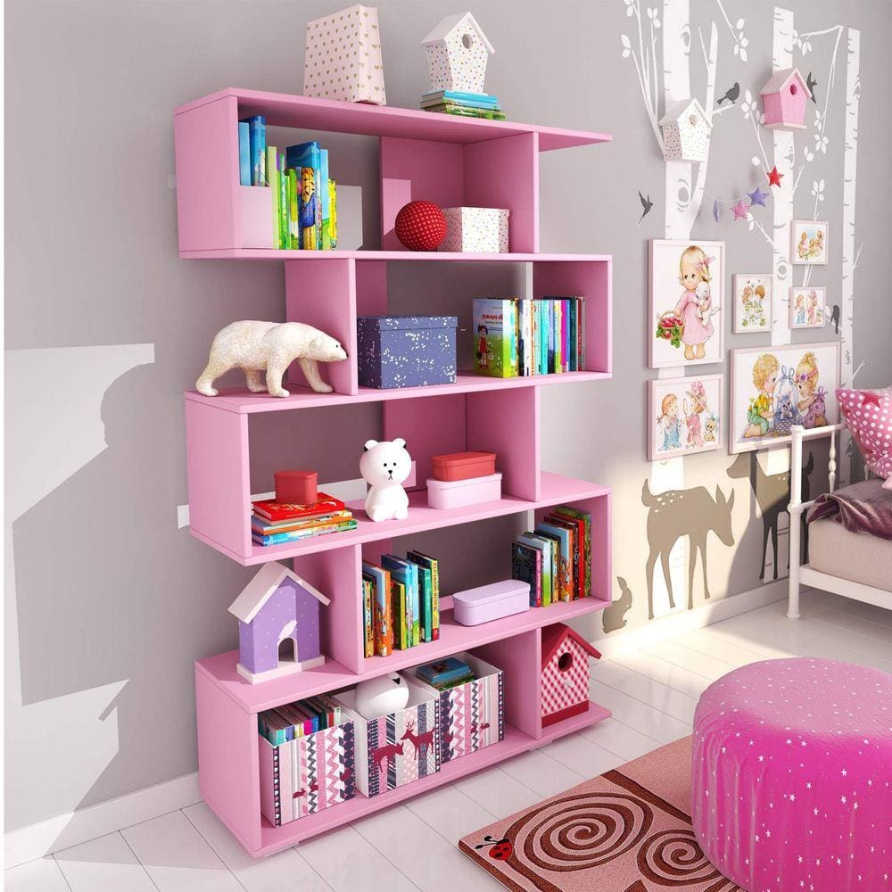 Estante com 5 Nichos Twister Tcil Móveis Quartzo Rosa
