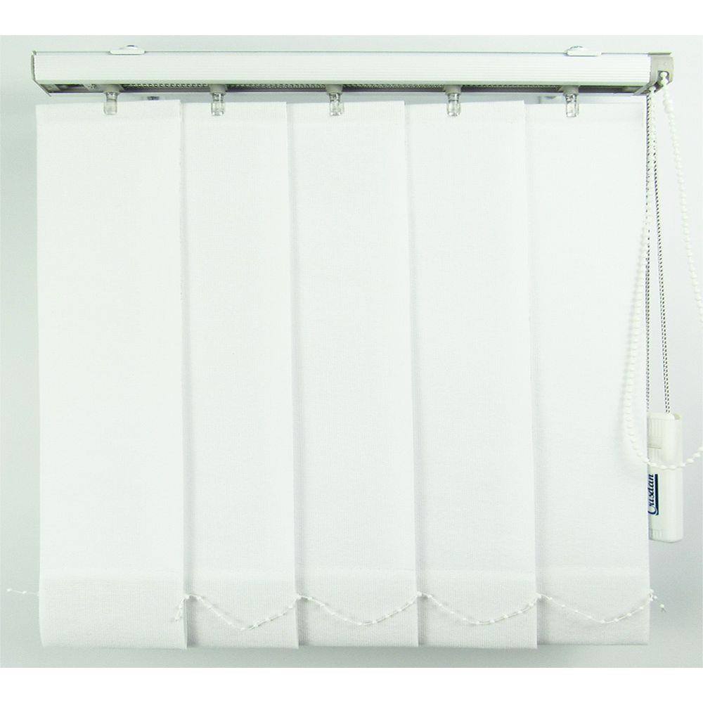 Persiana Vertical Em Tecido Blackout Crisdan Largura 1,50 X 1,50 Altura Branco