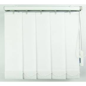 Persiana Vertical Em Tecido Blackout Crisdan Largura 1,50 X 1,50 Altura Branco